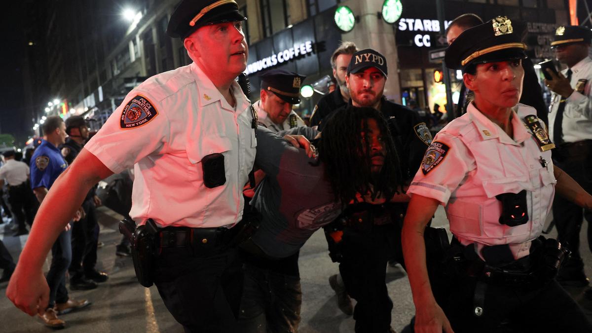 Police arrest several unruly fans outside NBA Finals venue in New York