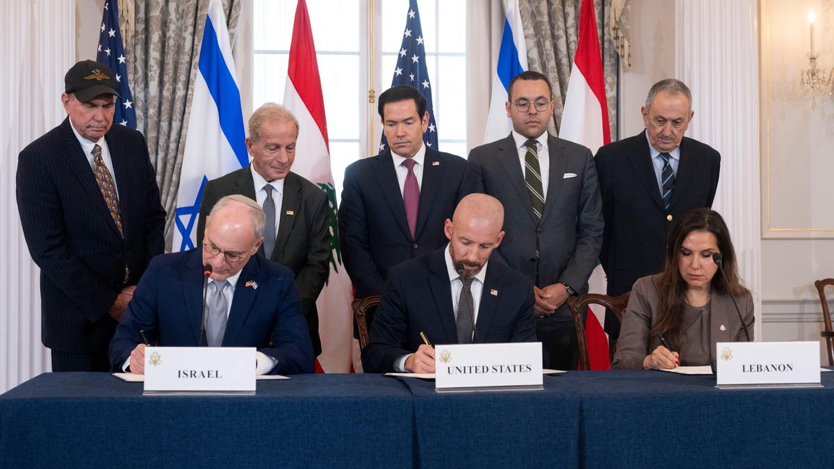 West Asia war LIVE: Lebanon, Israel and U.S. sign trilateral framework pact