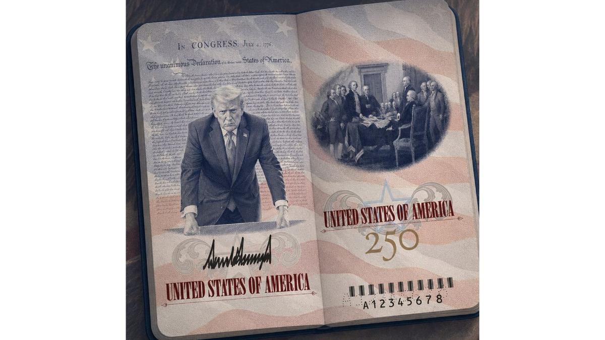 Trump unveils new U.S. passport featuring his image
