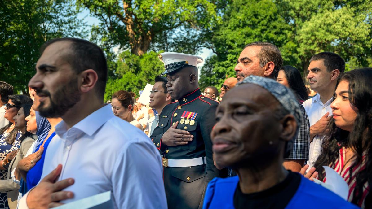 150 people from 50 countries become U.S. citizens at Mount Vernon on America’s 250th birthday