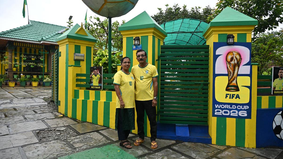 Football fans in Kerala transform their homes into colourful tributes to their teams