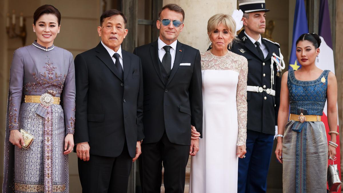 Thailand denies viral claim Macron knelt before king