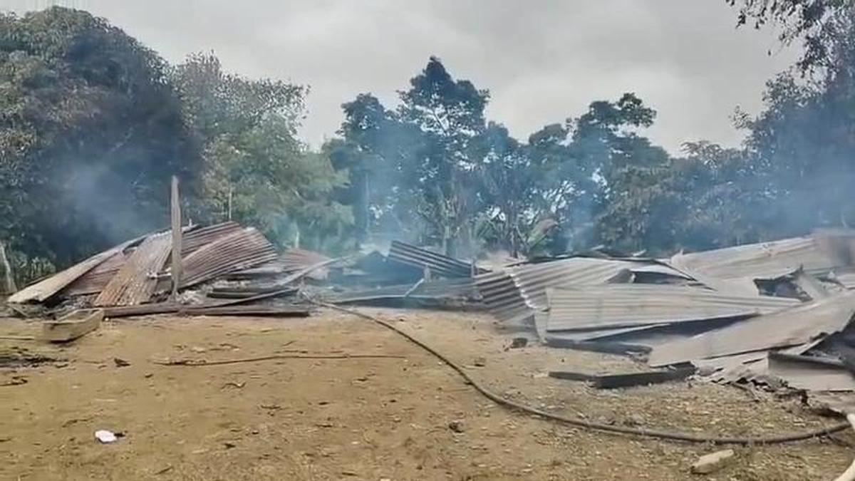 Kuki village torched in Manipur’s Noney district in pre-dawn attack