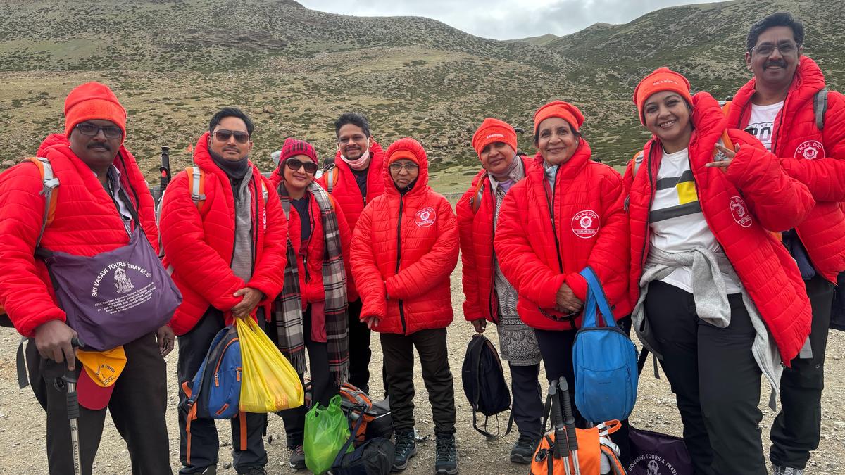 A sea of devotees complete parikrama at the rooftop of the world